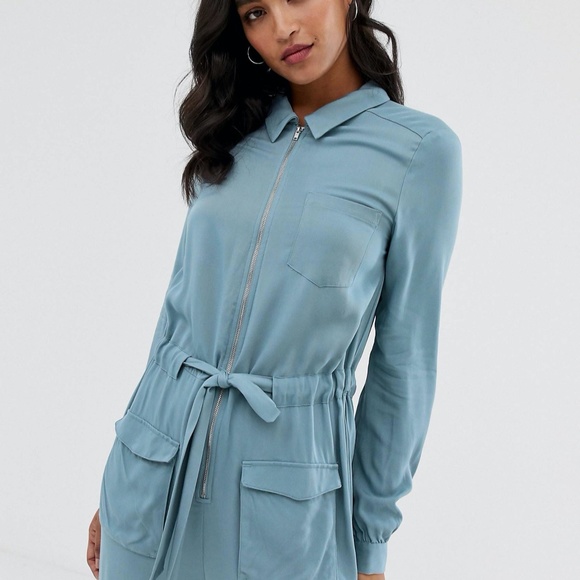 VILA Clinched Waist Utility Boiler Suit - Picture 2 of 4